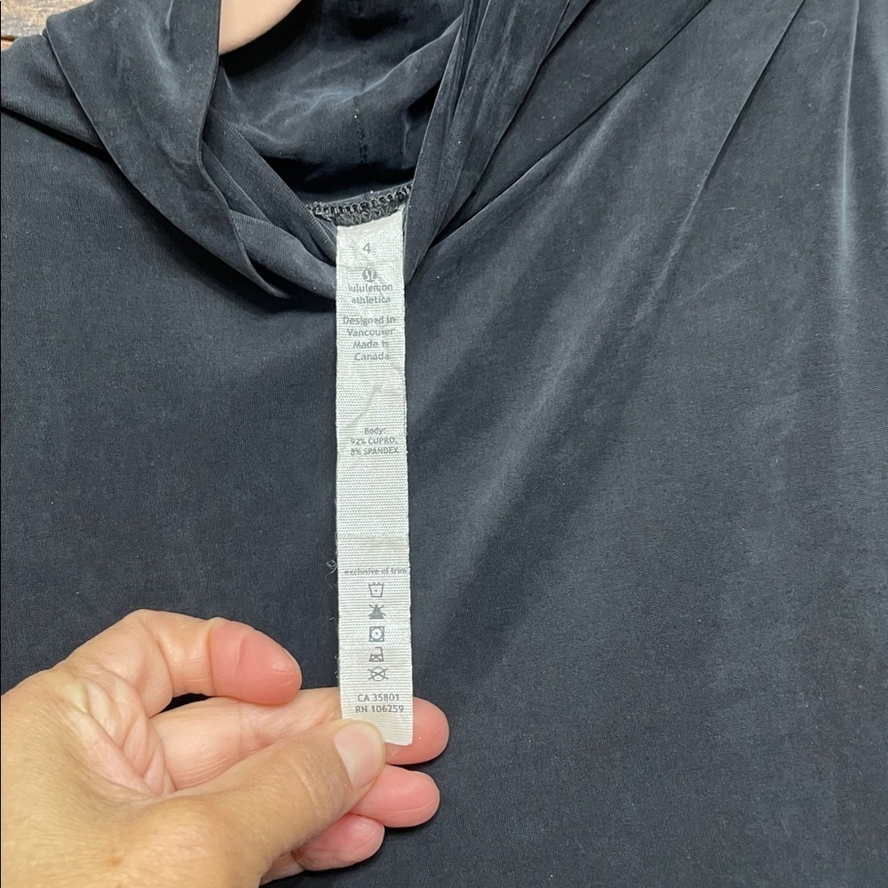 Lululemon Black Sleeveless Mock NeckTank Dress | Size 4 | HIGH NECK | ATHLEISURE - Picture 5 of 8